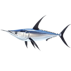 Obraz premium Swordfish in the Sea: A striking image of a swordfish, its streamlined body and impressive sword, perfectly captured against the vast ocean backdrop, showcasing the magnificence of marine life.