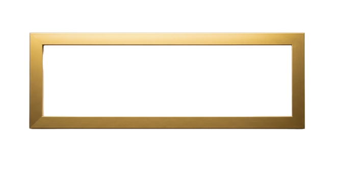Empty gold frame with copy space isolated PNG with Transparent Background - Powered by Adobe