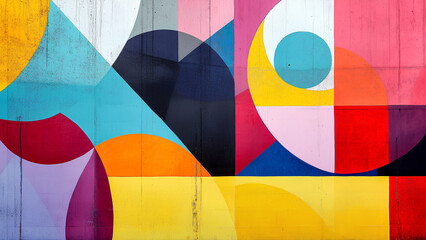 Colorful Geometric Abstract Wall Art