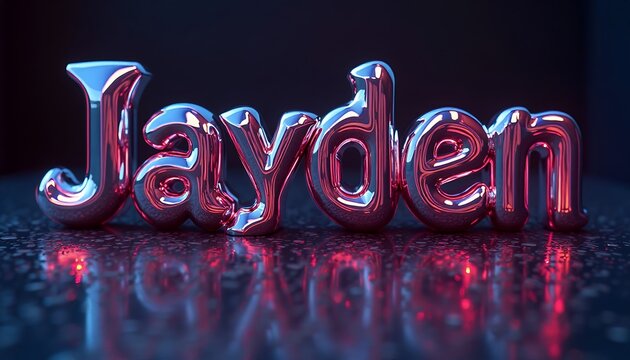 Jayden Name Shiny Letters