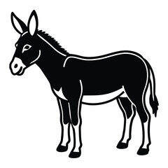 Donkey silhouette vector illustration