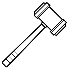 Minimalist Mallet Line Illustration