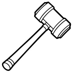 Minimalist Mallet Line Illustration