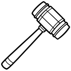 Minimalist Mallet Line Illustration