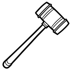 Minimalist Mallet Line Illustration