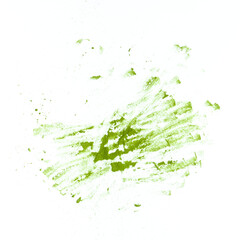 Naklejka premium The DIrty matcha powder on white background