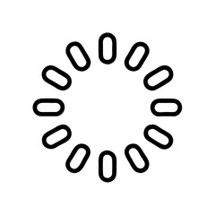 Obraz premium Loading circle icon. Vector illustration on white background.