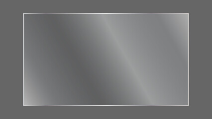 Transparent glass plate vector with a silver border, ideal for showcasing products,