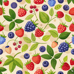 seamless pattern with berries