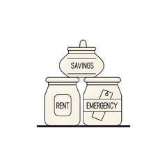 Smart Money Management: Visual Guide to Savings, Rent, and Emergency Funds