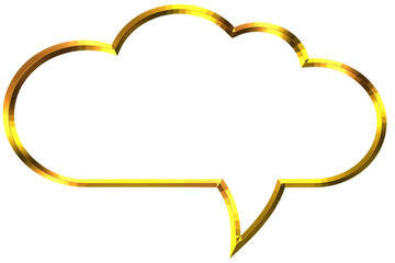 Gold Metallic Conversation Clouds