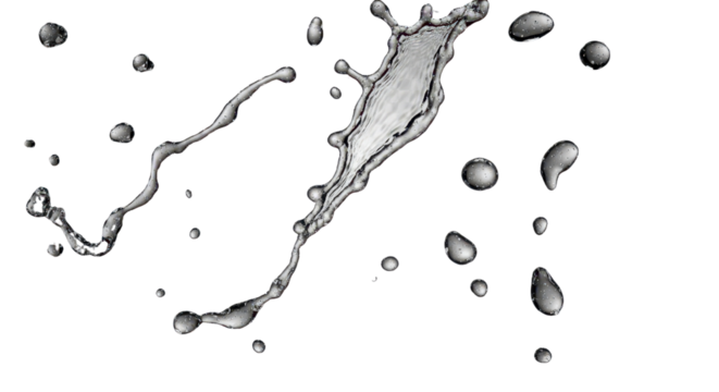 Water splash pencil drawing illustration isolated PNG with Transparent Background - Powered by Adobe