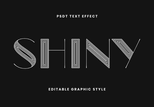 White Lines Classic Font Elegant Modern Text Effect