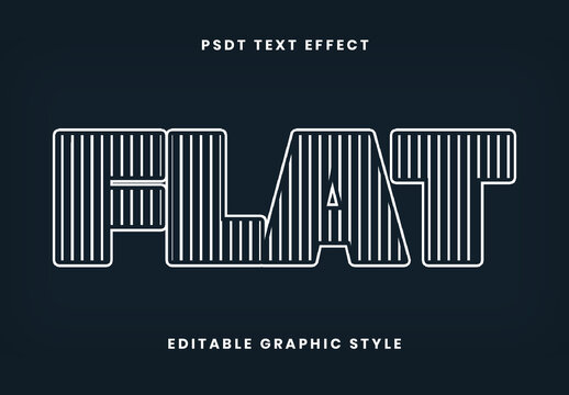 White And Black Striped Bold Font Linear Outline Text Effect