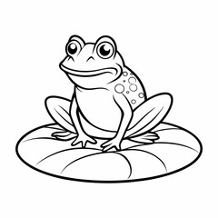 frog on a white background