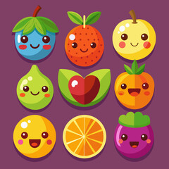 funny fruit cartoon