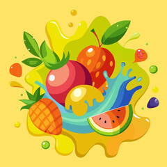 vector illustration of fruits