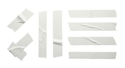 Pieces of clear tape on a surface isolated PNG with Transparent Background