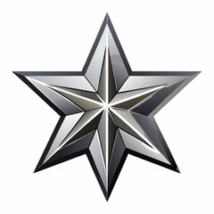 3d silver star
