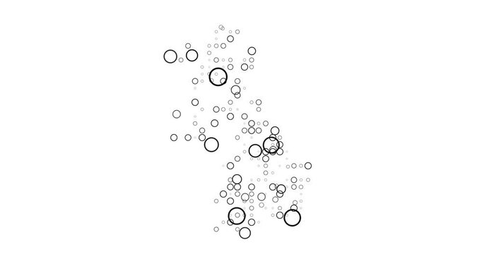 UK Silhouette Built From Colored Circles