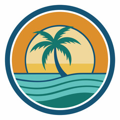Obraz premium tropical island with palm trees