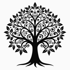 vector tree silhouette