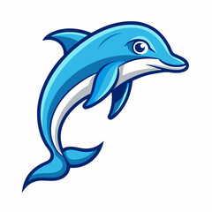 dolphin isolated on white background