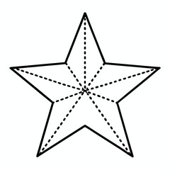 Obraz premium silver star isolated on white