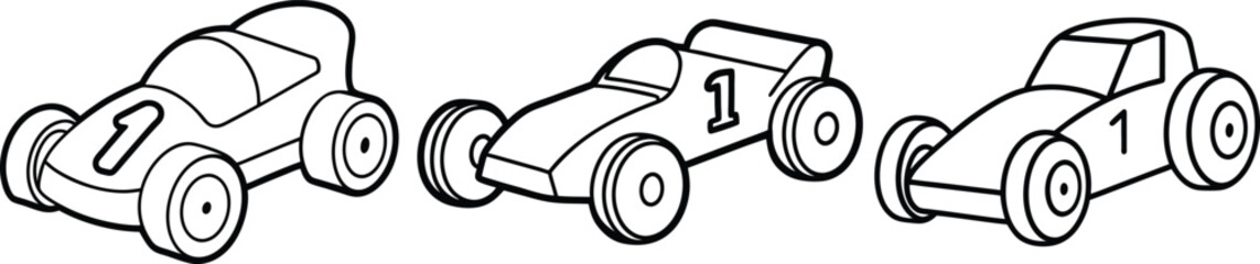a race car with big wheels and the number