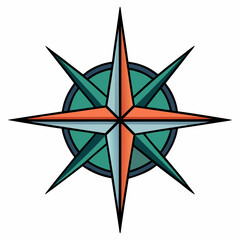 Obraz premium compass rose vector