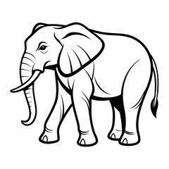 elephant cartoon isolated on white