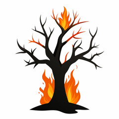 tree with fire
