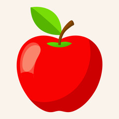 red apple vector illustration