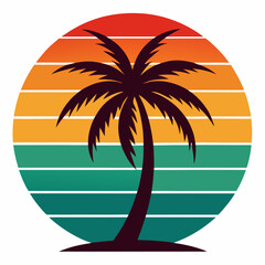 tropical island with palm trees