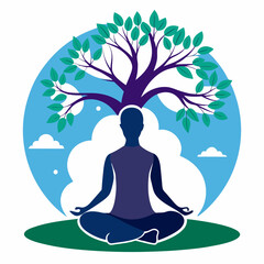 yoga in the lotus position