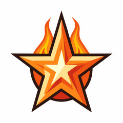 Obraz premium red star on black background