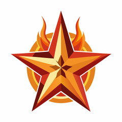 Obraz premium gold star isolated on white background