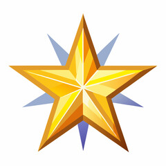 Obraz premium gold star isolated on white