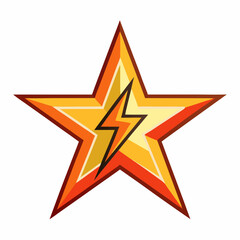 red star on white background