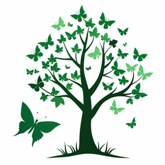 Obraz premium green tree vector