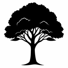 vector tree silhouette