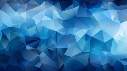 Obraz premium Abstract Polygonal Background Blue and White Geometric Mosaic with Triangle Shapes and Low Poly Design