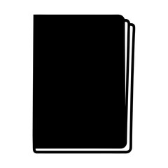 Fototapeta premium A simple black book illustration with minimal detail and clear design