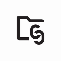 folder link icon sign vector