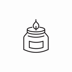 wide candle pot icon sign vector