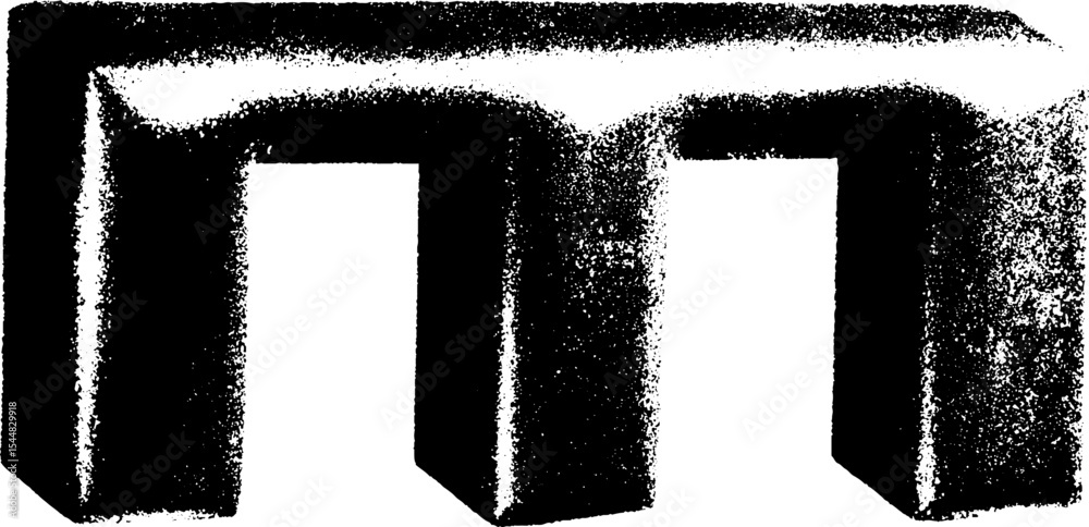 Poster abstract geometric structure in high contrast black and white design