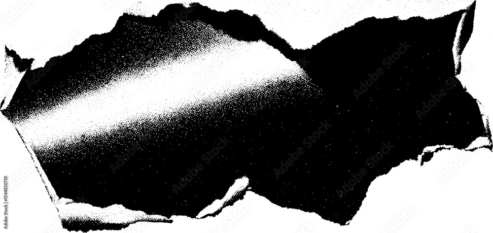 Aufkleber retro billboard fragment with high contrast in black and white design