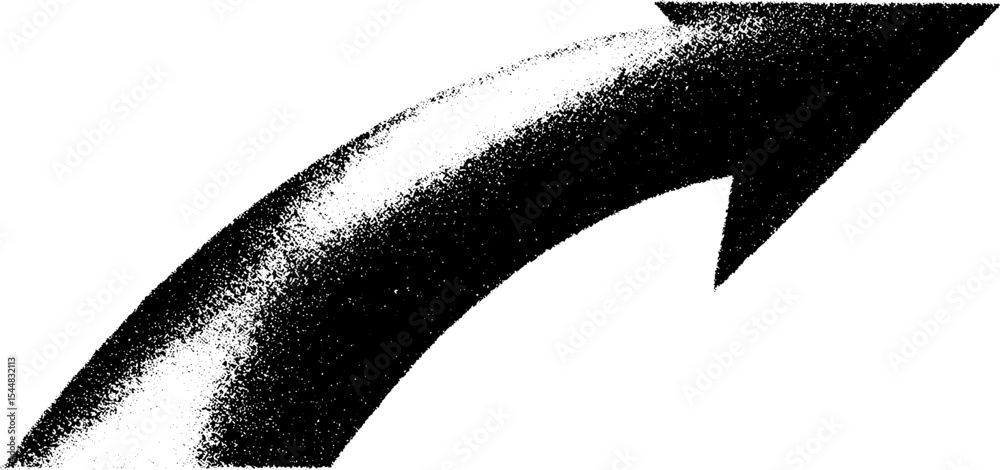 Poster dynamic upward curve sales graph in high contrast black and white for business analytics