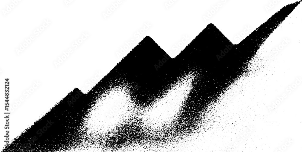 Aufkleber high contrast black and white sales graph with upward curve for business growth analysis
