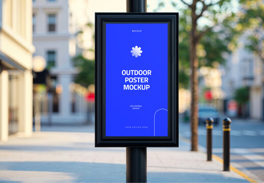 Outdoor Advertising Poster Mockup